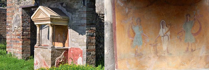 laraire en forme de temple à Pompéi