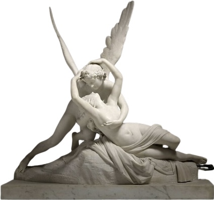 sculpture de Psyché ranimée par le baiser de l’Amour d’Antonio Canova